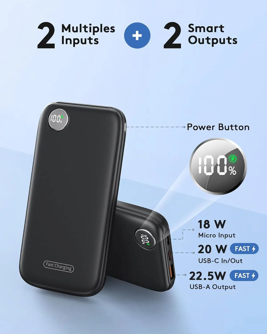 Power Bank, tamaño compacto