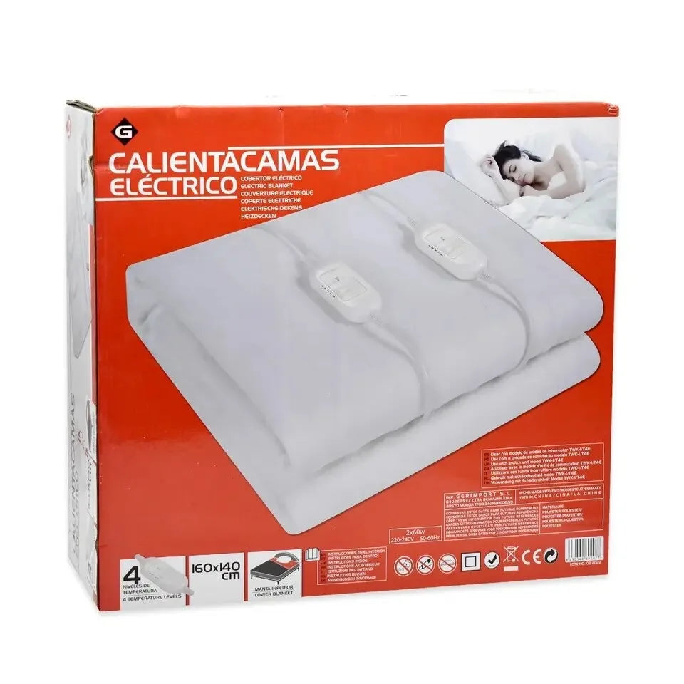 Manta eléctrica calienta camas doble - detalle control