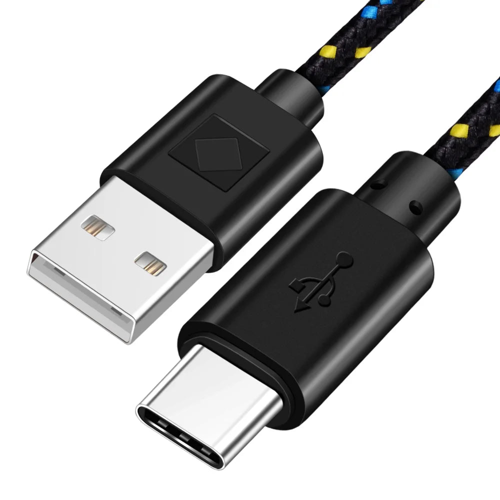 Cable USB-C, detalle trenzado
