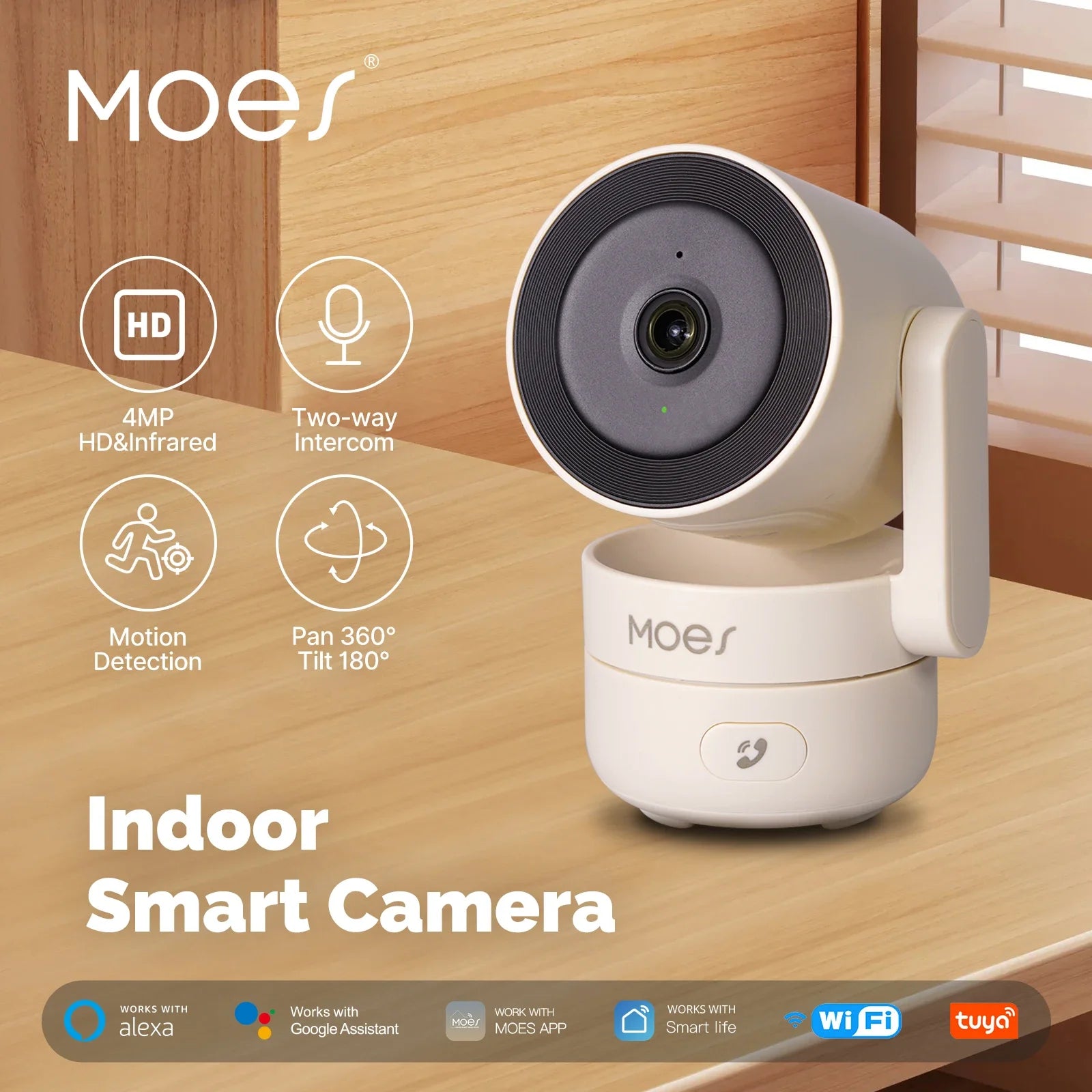 Cámara interior WiFi Pan Tilt Voltihome