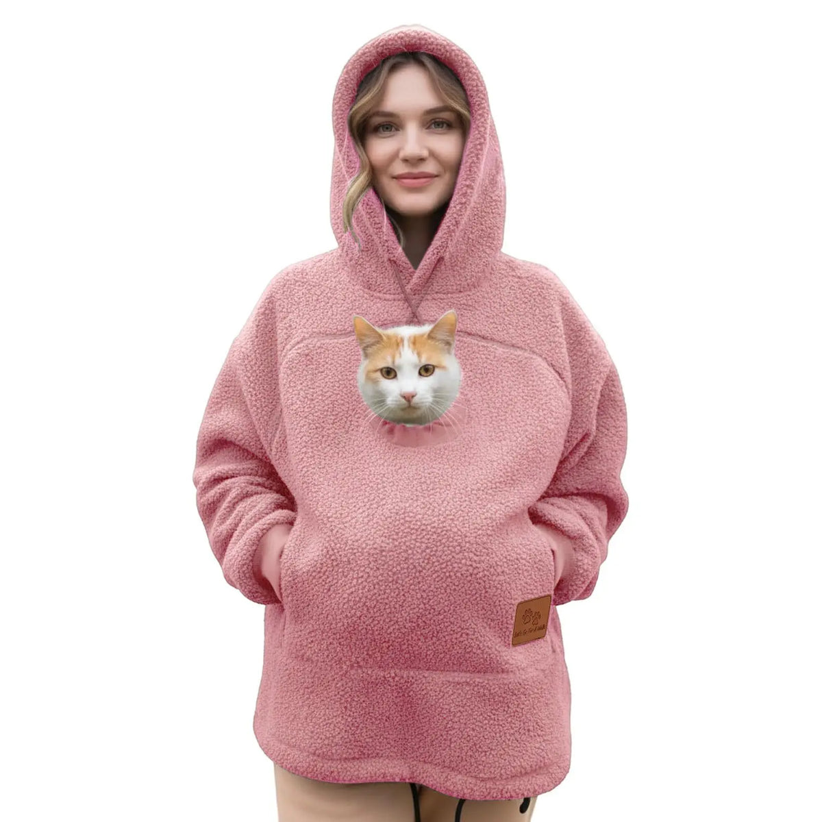 Sudadera porta mascotas rosa