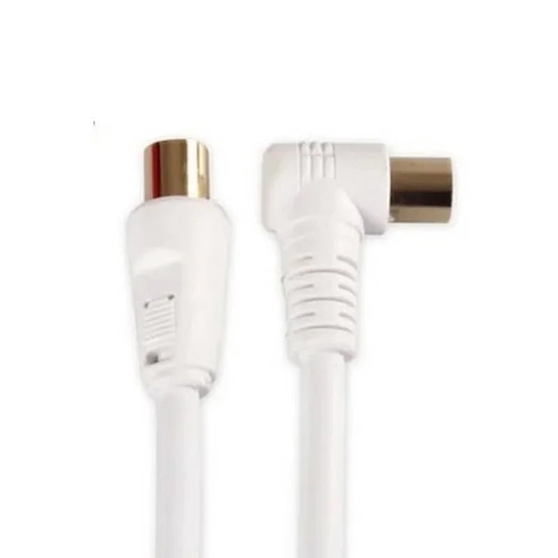 Cable coaxial, conector en ángulo