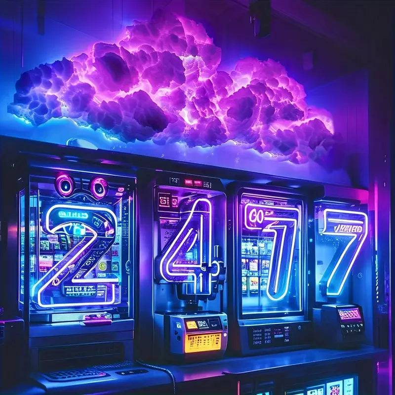 Lámpara nube 3D luz de trueno - detalle