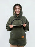 Sudadera porta mascotas verde militar