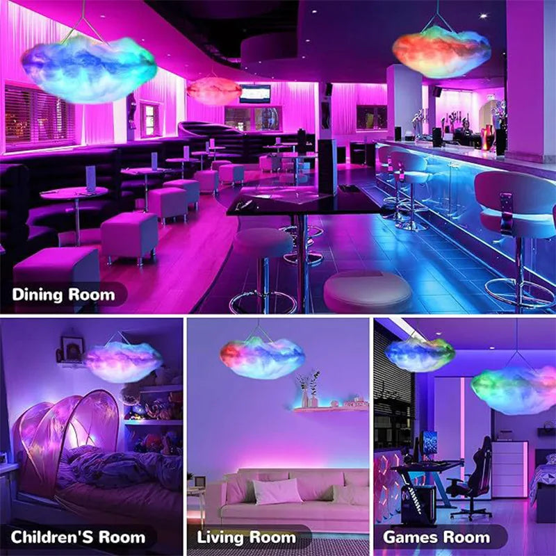 Lámpara nube 3D luz de trueno - detalle
