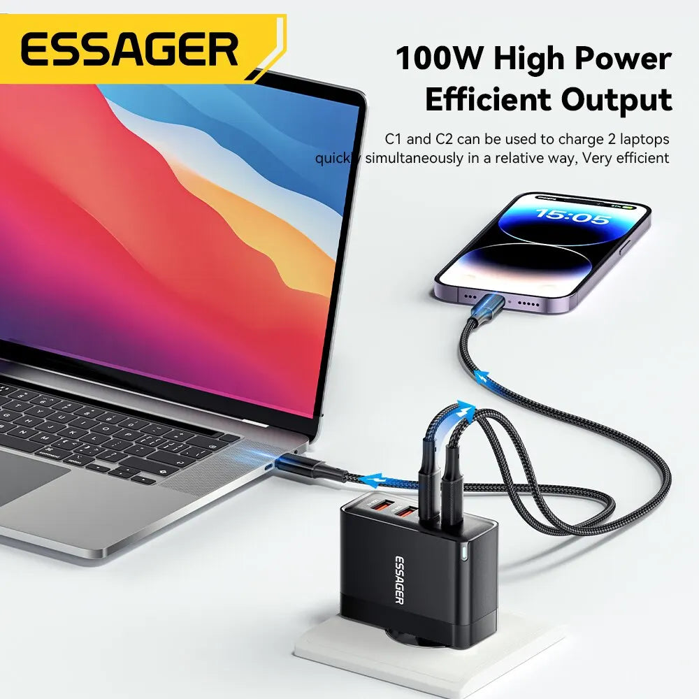 Cargador GaN 100W - detalle