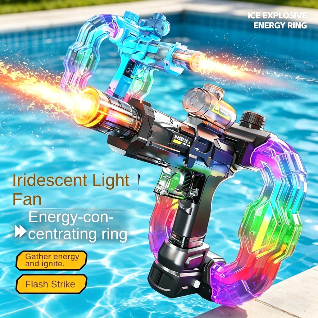 Pistola de agua eléctrica con luz y sonido - detalle