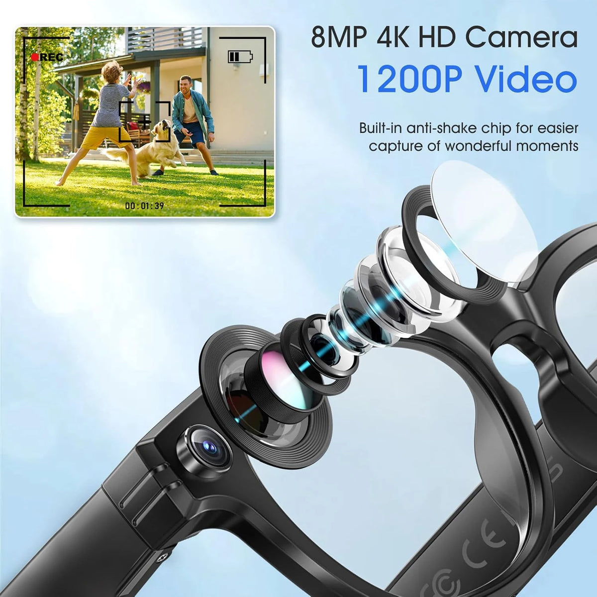 Gafas inteligentes IA con camara - uso