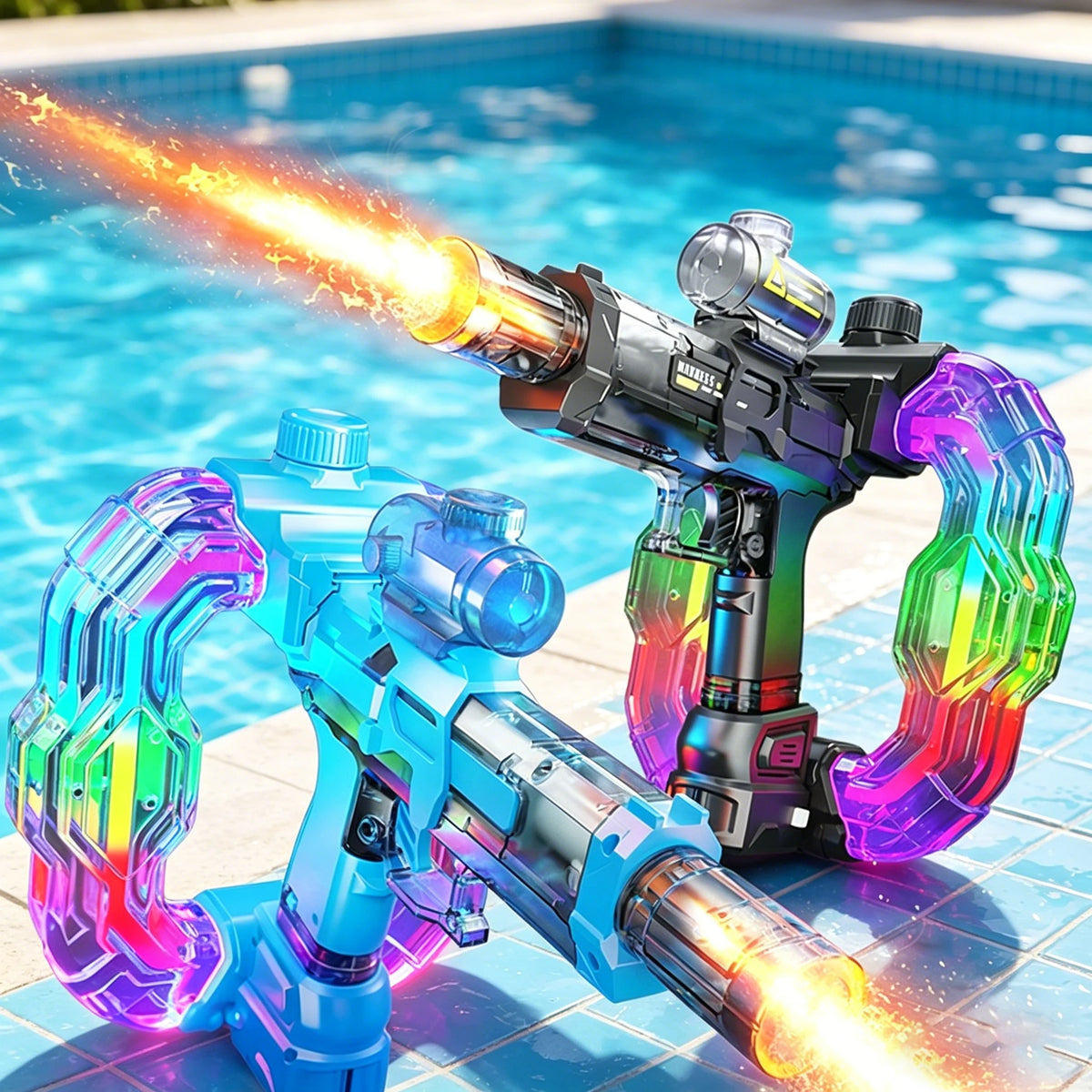 Pistola de agua eléctrica con luz y sonido - vista principal