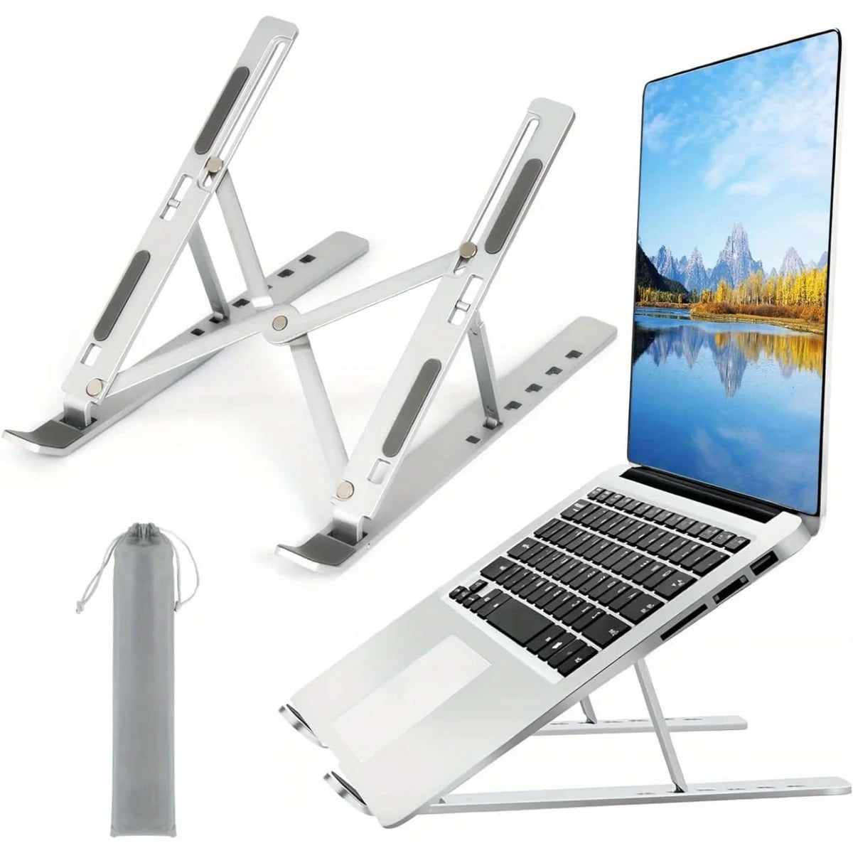 Soporte de aluminio ajustable para portátil