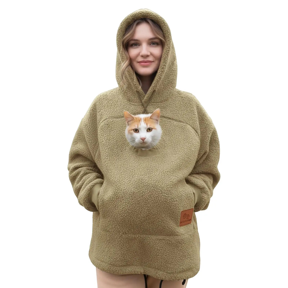 Sudadera porta mascotas caqui