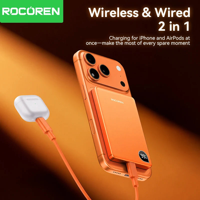 Power Bank inalámbrico, puerto USB-C