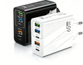 Cargador USB-C 65W, 5 puertos, sin texto de marketing