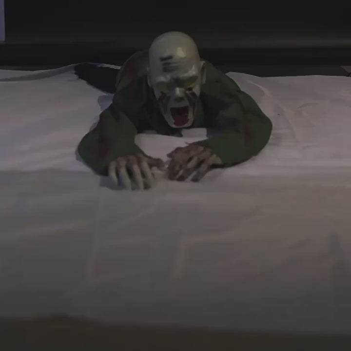 Demostración de la figura de fantasma de Halloween en uso